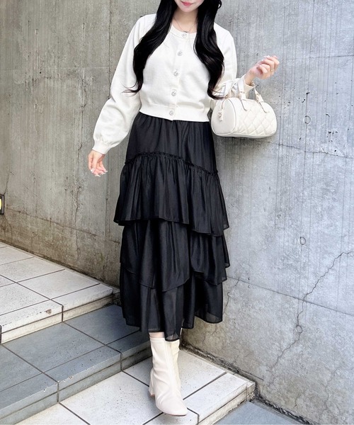 INGNI(イング)の「シアーティアードスカート(スカート・レディース・グレー/オフホワイト/ブラック/ドット・FREE)」の18枚目の写真