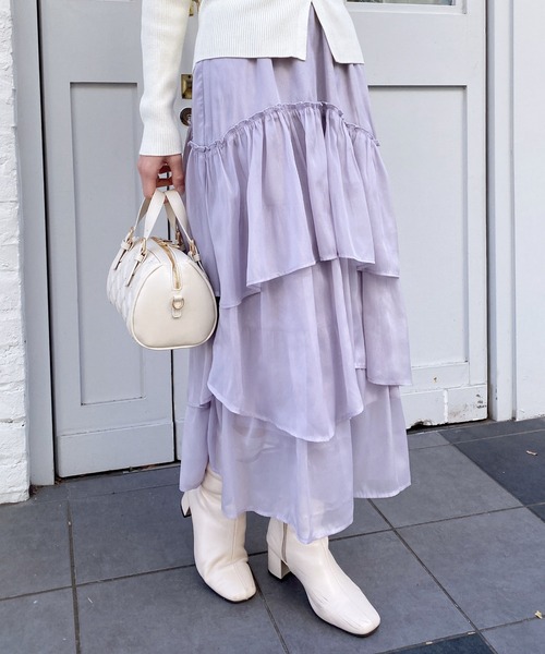 INGNI(イング)の「シアーティアードスカート(スカート・レディース・グレー/オフホワイト/ブラック/ドット・FREE)」の22枚目の写真