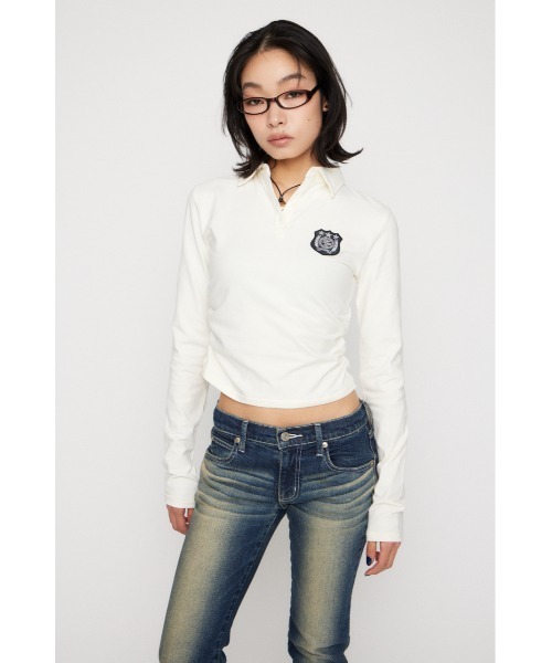 LAGUA GEM(ラグアジェム)の「USEFUL WAPPEN CUT トップス(Tシャツ/カットソー・レディース・アイボリー/ライトイエロー/ネイビー・FREE)」の19枚目の写真