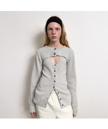 BOLERO LAYERED KNIT CARDIGAN (light grey)