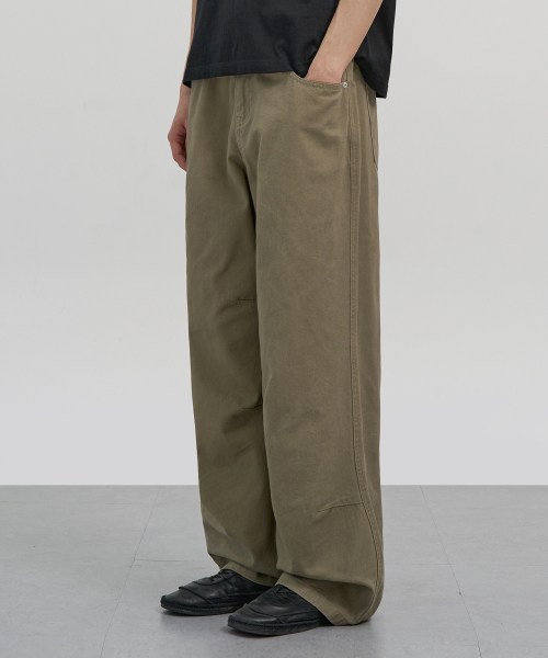 EXCONTAINER(エックスコンテナ)の「ユーティリティダートコットンパンツ (カーキベージュ)(その他パンツ・メンズ・その他・MEDIUM/LARGE/X-LARGE/SMALL)」の1枚目の写真
