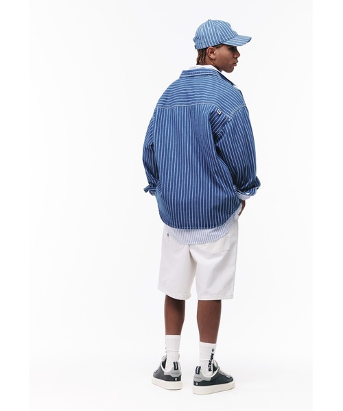 AAPE BY A BATHING APE（エーエイプバイアベイシングエイプ）の「AAPE NOW LONG SLEEVE SHIRT(stripe)（シャツ/ブラウス・メンズ・ブルー系その他・MEDIUM/LARGE/X-LARGE/SMALL）」の7枚目の写真