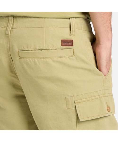 Timberland（ティンバーランド）の「コットンリネン カーゴ ショーツ メンズ（カーゴパンツ・メンズ・セージグリーン・30inch/32inch/34inch/36inch/38inch）」の3枚目の写真