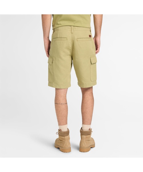 Timberland（ティンバーランド）の「コットンリネン カーゴ ショーツ メンズ（カーゴパンツ・メンズ・セージグリーン・30inch/32inch/34inch/36inch/38inch）」の4枚目の写真