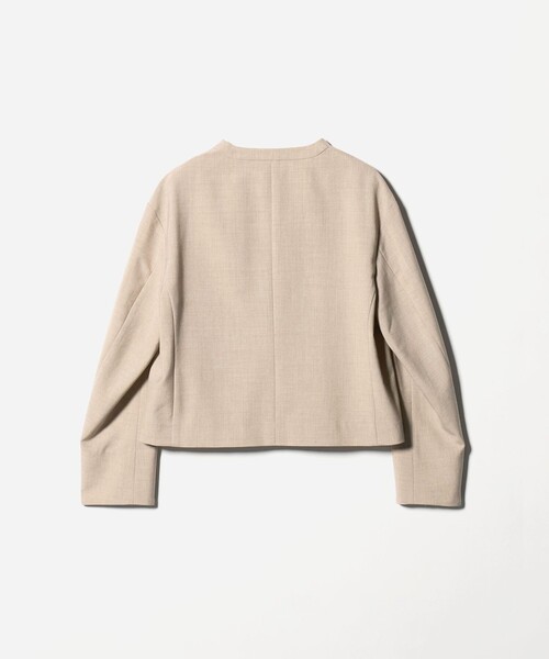 BEAUTY&YOUTH UNITED ARROWS（ビューティーアンドユースユナイテッドアローズ）の「ポリエステルブレンド カラーレス ショートジャケット（ノーカラージャケット・レディース・ベージュ/ブラック・S/M）」の15枚目の写真