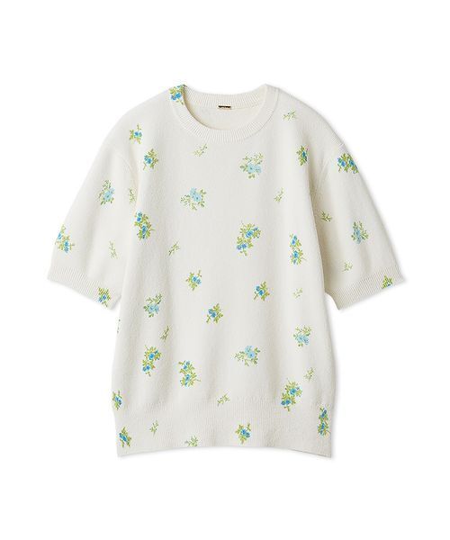 Mila Owen(ミラオーウェン)の「フラワープリントアンサンブルプルオーバー(Tシャツ/カットソー・レディース・ブルー/オレンジ・1/0)」の2枚目の写真