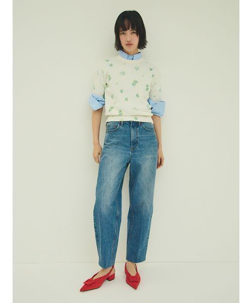Mila Owen(ミラオーウェン)の「フラワープリントアンサンブルプルオーバー(Tシャツ/カットソー・レディース・ブルー/オレンジ・1/0)」の8枚目の写真