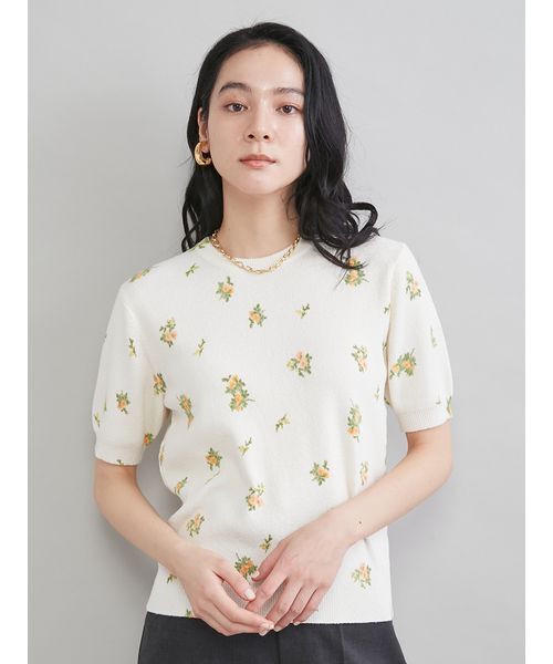 Mila Owen(ミラオーウェン)の「フラワープリントアンサンブルプルオーバー(Tシャツ/カットソー・レディース・ブルー/オレンジ・1/0)」の9枚目の写真