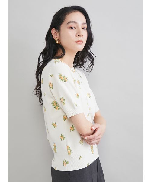 Mila Owen(ミラオーウェン)の「フラワープリントアンサンブルプルオーバー(Tシャツ/カットソー・レディース・ブルー/オレンジ・1/0)」の13枚目の写真