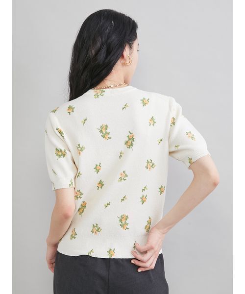 Mila Owen(ミラオーウェン)の「フラワープリントアンサンブルプルオーバー(Tシャツ/カットソー・レディース・ブルー/オレンジ・1/0)」の14枚目の写真