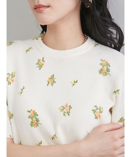 Mila Owen(ミラオーウェン)の「フラワープリントアンサンブルプルオーバー(Tシャツ/カットソー・レディース・ブルー/オレンジ・1/0)」の15枚目の写真