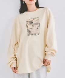 COLORME（カラーミー）の「ゆるシルエットにゃんこロンT（Tシャツ/カットソー）」