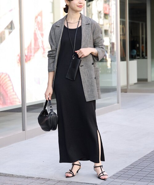 RIVE DROITE（リヴドロワ）の「予約【シリーズ累計販売数一万枚突破！】2WAYリブタンクワンピース（ワンピース・レディース・モカ/ブラック/チャコールグレー・FREE/36/40）」の10枚目の写真