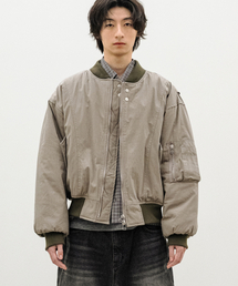 BASEMOMENT（ベースモーメント）の「CNフライトクロップボンバージャケットセージ（MA-1）」