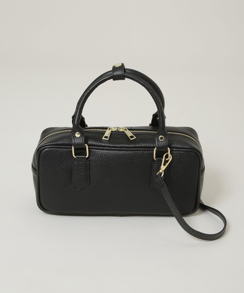 AULENTTI(オウレンティ)の「AULENTTI/レザー2WAYスクエアボストン(ボストンバッグ・レディース・ブラウン/ブラック・FREE)」の2枚目の写真