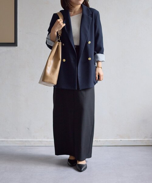 Thevon（ゼボン）の「【Yuna&Mayuコラボ企画】ウェーブハンドルトートバッグ（トートバッグ・レディース・グレイッシュベージュ/ブラック・FREE）」の9枚目の写真