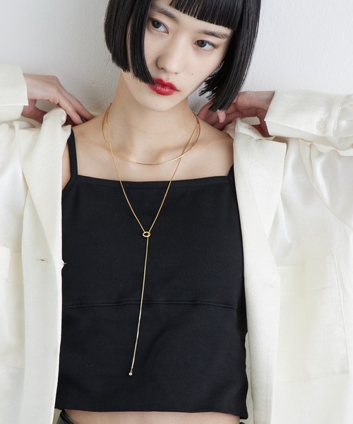 Lui's（ルイス）の「カップ付きタンクトップ（タンクトップ・レディース・オフホワイト/ブラック・FREE）」の17枚目の写真