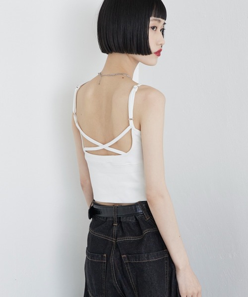 Lui's（ルイス）の「カップ付きタンクトップ（タンクトップ・レディース・オフホワイト/ブラック・FREE）」の22枚目の写真