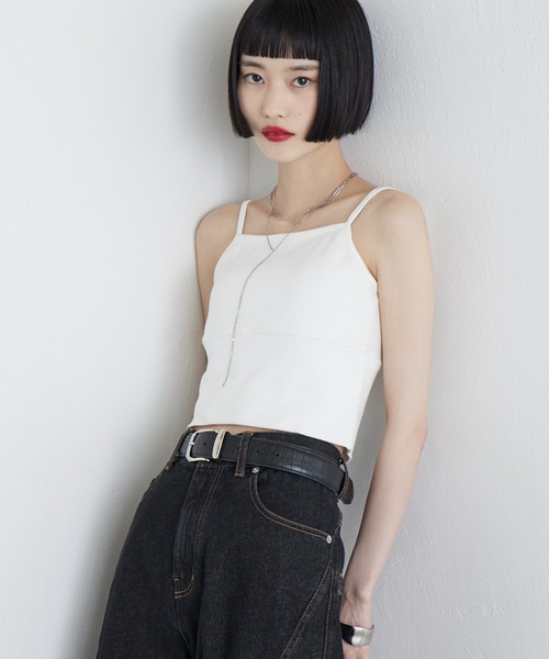 Lui's（ルイス）の「カップ付きタンクトップ（タンクトップ・レディース・オフホワイト/ブラック・FREE）」の21枚目の写真