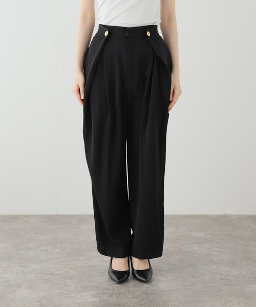 La TOTALITE（ラトータリテ）の「【洗える】タックボタンパンツ（その他パンツ・レディース・ベージュ/ブラック・36/38）」の12枚目の写真