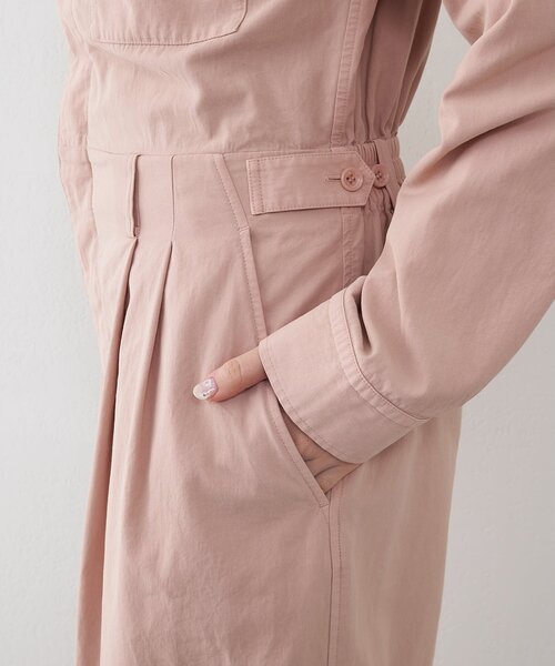 Whim Gazette（ウィムガゼット）の「【GEMINI】製品染めオールインワン（つなぎ/オールインワン・レディース・ピンク/ブラウン・FREE）」の8枚目の写真