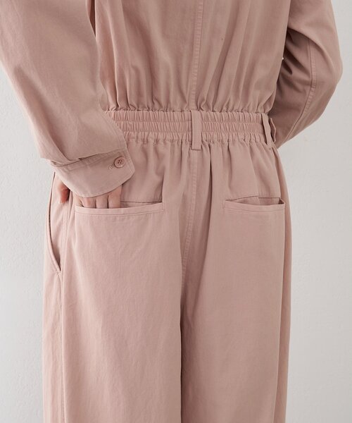 Whim Gazette（ウィムガゼット）の「【GEMINI】製品染めオールインワン（つなぎ/オールインワン・レディース・ピンク/ブラウン・FREE）」の7枚目の写真