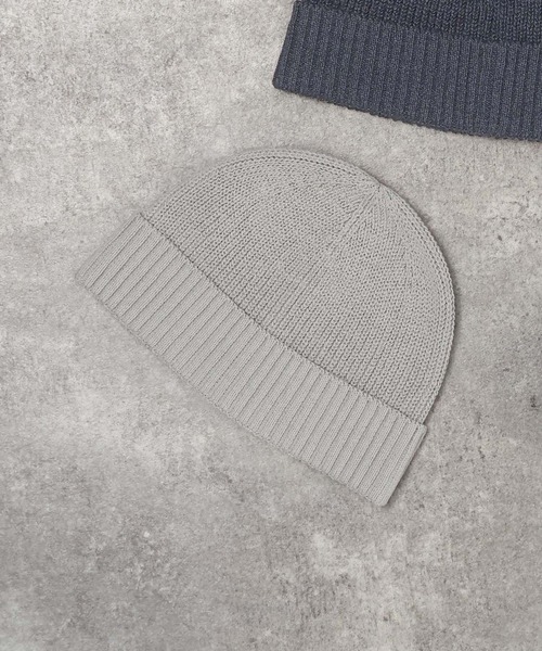 LAKOLE(ラコレ)の「ペーパー混ニットワッチ / 640195(ニットキャップ/ビーニー・メンズ・ライトグレー/ブルー/チャコール・9)」の1枚目の写真