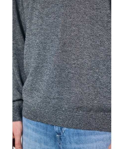 AZUL by moussy(アズールバイマウジー)の「リネンミックスニットトップス(ニット/セーター・メンズ・ブラック/ライトピンク/ベージュ・MEDIUM/LARGE)」の14枚目の写真