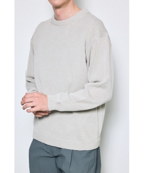 AZUL by moussy(アズールバイマウジー)の「リネンミックスニットトップス(ニット/セーター・メンズ・ブラック/ライトピンク/ベージュ・MEDIUM/LARGE)」の15枚目の写真