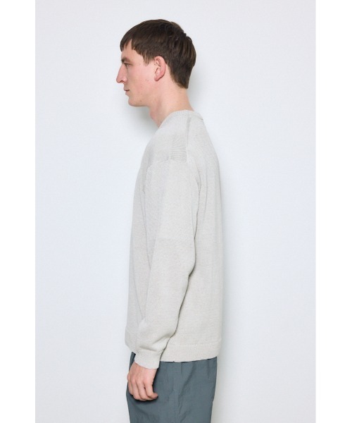 AZUL by moussy(アズールバイマウジー)の「リネンミックスニットトップス(ニット/セーター・メンズ・ブラック/ライトピンク/ベージュ・MEDIUM/LARGE)」の20枚目の写真