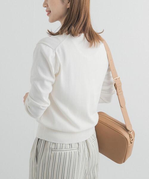 URBAN RESEARCH DOORS（アーバンリサーチドアーズ）の「オーガニックコットンクルーネックカーディガン（カーディガン/ボレロ・レディース・イエロー/オフホワイト/ブルー・FREE）」の8枚目の写真