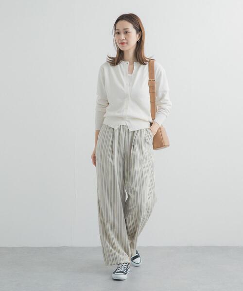 URBAN RESEARCH DOORS（アーバンリサーチドアーズ）の「オーガニックコットンクルーネックカーディガン（カーディガン/ボレロ・レディース・イエロー/オフホワイト/ブルー・FREE）」の10枚目の写真