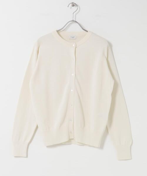 URBAN RESEARCH DOORS（アーバンリサーチドアーズ）の「オーガニックコットンクルーネックカーディガン（カーディガン/ボレロ・レディース・イエロー/オフホワイト/ブルー・FREE）」の11枚目の写真
