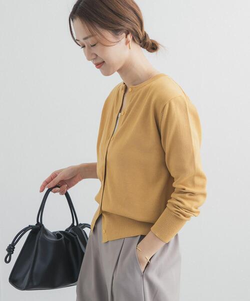 URBAN RESEARCH DOORS（アーバンリサーチドアーズ）の「オーガニックコットンクルーネックカーディガン（カーディガン/ボレロ・レディース・イエロー/オフホワイト/ブルー・FREE）」の17枚目の写真