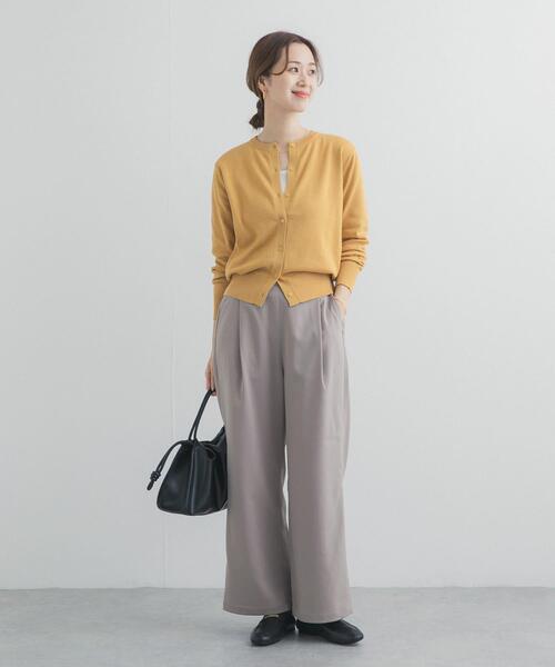 URBAN RESEARCH DOORS（アーバンリサーチドアーズ）の「オーガニックコットンクルーネックカーディガン（カーディガン/ボレロ・レディース・イエロー/オフホワイト/ブルー・FREE）」の19枚目の写真