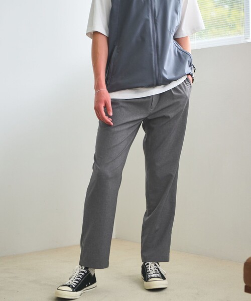 green label relaxing(グリーンレーベルリラクシング)の「Dot Air 1プリーツ ユーティリティー パンツ W2 -ストレッチ-(その他パンツ・メンズ・グレー/ネイビー/オリーブ・XL/L/M/S)」の2枚目の写真