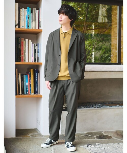 green label relaxing(グリーンレーベルリラクシング)の「Dot Air 1プリーツ ユーティリティー パンツ W2 -ストレッチ-(その他パンツ・メンズ・グレー/ネイビー/オリーブ・XL/L/M/S)」の16枚目の写真