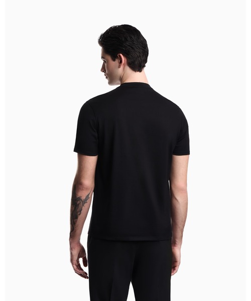 EMPORIO ARMANI(エンポリオアルマーニ)の「<オンライン限定>【エンポリオ アルマーニ】Tシャツ ピマジャージー ロゴプリント(Tシャツ/カットソー・メンズ・ブラック/ホワイト・LARGE/MEDIUM/SMALL/X-LARGE/X-SMALL/XX-LARGE)」の4枚目の写真