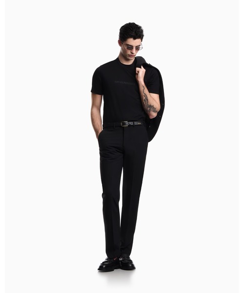 EMPORIO ARMANI(エンポリオアルマーニ)の「<オンライン限定>【エンポリオ アルマーニ】Tシャツ ピマジャージー ロゴプリント(Tシャツ/カットソー・メンズ・ブラック/ホワイト・LARGE/MEDIUM/SMALL/X-LARGE/X-SMALL/XX-LARGE)」の5枚目の写真