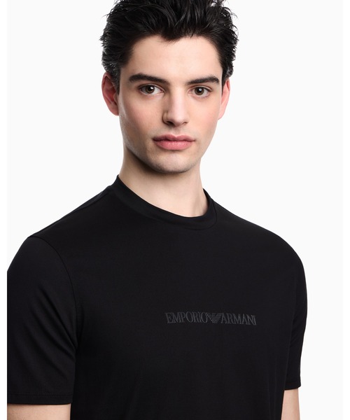 EMPORIO ARMANI(エンポリオアルマーニ)の「<オンライン限定>【エンポリオ アルマーニ】Tシャツ ピマジャージー ロゴプリント(Tシャツ/カットソー・メンズ・ブラック/ホワイト・LARGE/MEDIUM/SMALL/X-LARGE/X-SMALL/XX-LARGE)」の16枚目の写真