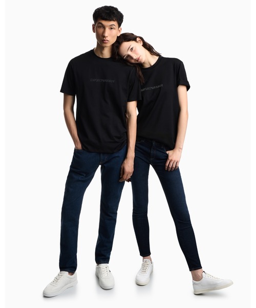 EMPORIO ARMANI(エンポリオアルマーニ)の「<オンライン限定>【エンポリオ アルマーニ】Tシャツ ピマジャージー ロゴプリント(Tシャツ/カットソー・メンズ・ブラック/ホワイト・LARGE/MEDIUM/SMALL/X-LARGE/X-SMALL/XX-LARGE)」の9枚目の写真