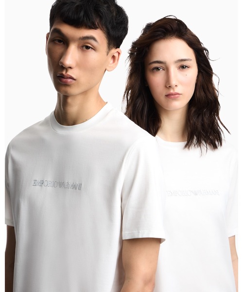 EMPORIO ARMANI(エンポリオアルマーニ)の「<オンライン限定>【エンポリオ アルマーニ】Tシャツ ピマジャージー ロゴプリント(Tシャツ/カットソー・メンズ・ブラック/ホワイト・LARGE/MEDIUM/SMALL/X-LARGE/X-SMALL/XX-LARGE)」の15枚目の写真