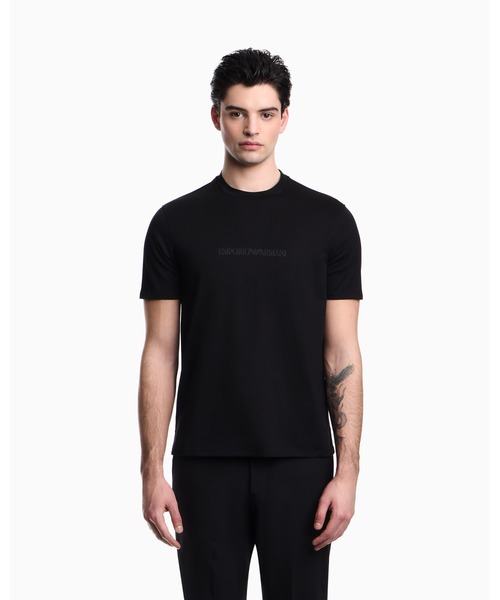 EMPORIO ARMANI（エンポリオアルマーニ）の「<オンライン限定>【エンポリオ アルマーニ】Tシャツ ピマジャージー ロゴプリント（Tシャツ/カットソー・メンズ・ブラック/ホワイト・LARGE/MEDIUM/SMALL/X-LARGE/X-SMALL/XX-LARGE）」の17枚目の写真