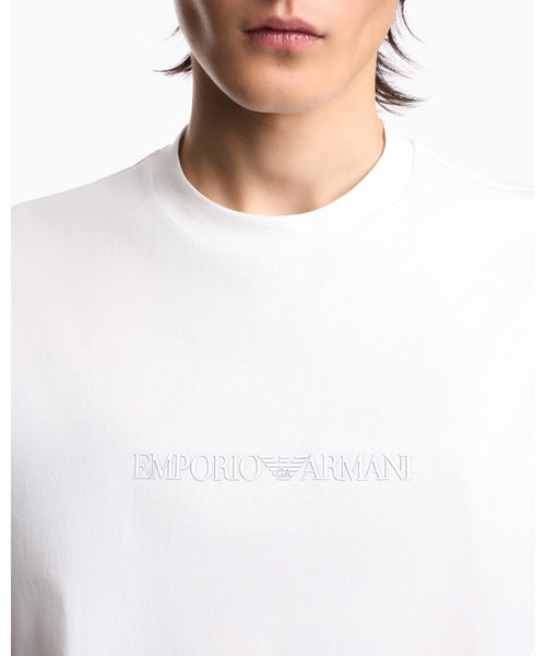 EMPORIO ARMANI（エンポリオアルマーニ）の「<オンライン限定>【エンポリオ アルマーニ】Tシャツ ピマジャージー ロゴプリント（Tシャツ/カットソー・メンズ・ブラック/ホワイト・LARGE/MEDIUM/SMALL/X-LARGE/X-SMALL/XX-LARGE）」の18枚目の写真