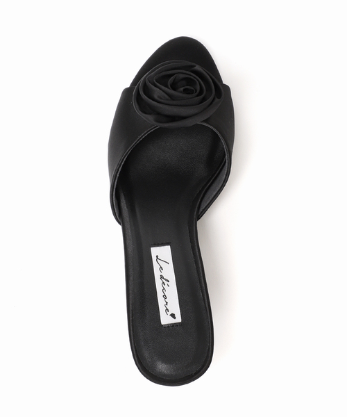 LE TALON（ルタロン）の「《WEB限定》Le decore / ル デコレpuffy rose mule サンダル（サンダル・レディース・ホワイト/ブラウン/ブラック×ブラック・SMALL/MEDIUM/LARGE/X-LARGE）」の12枚目の写真