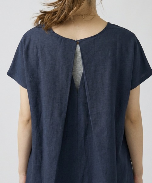 DESIGNWORKS(デザインワークス)の「リネン混フレンチコクーンブラウス(シャツ/ブラウス・レディース・ネイビー・フリー)」の15枚目の写真
