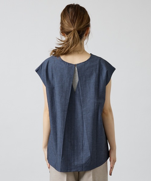 DESIGNWORKS(デザインワークス)の「リネン混フレンチコクーンブラウス(シャツ/ブラウス・レディース・ネイビー・フリー)」の8枚目の写真