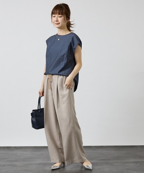 DESIGNWORKS(デザインワークス)の「リネン混フレンチコクーンブラウス(シャツ/ブラウス・レディース・ネイビー・フリー)」の10枚目の写真