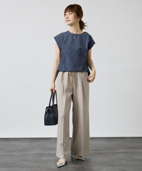 DESIGNWORKS(デザインワークス)の「リネン混フレンチコクーンブラウス(シャツ/ブラウス・レディース・ネイビー・フリー)」の11枚目の写真