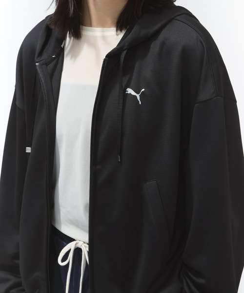 PUMA（プーマ）の「プーマ PUMA ESS ACTIVE CHM FZ HD（パーカー・レディース・ブルーグレー/ブラック/ピンク・M/L）」の12枚目の写真